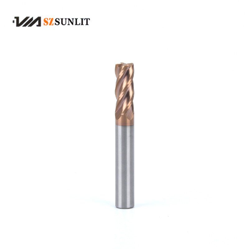 Carbide Corner Radius End Mills 4 Flute HRC55 with bull nose