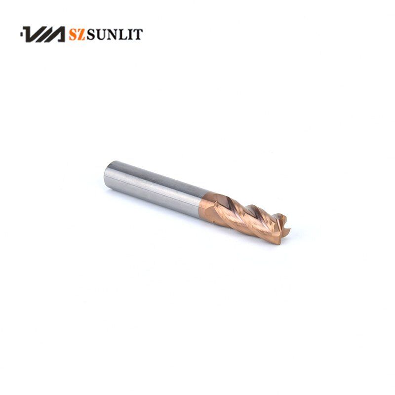 Carbide Corner Radius End Mills 4 Flute HRC55 with bull nose - Image 2