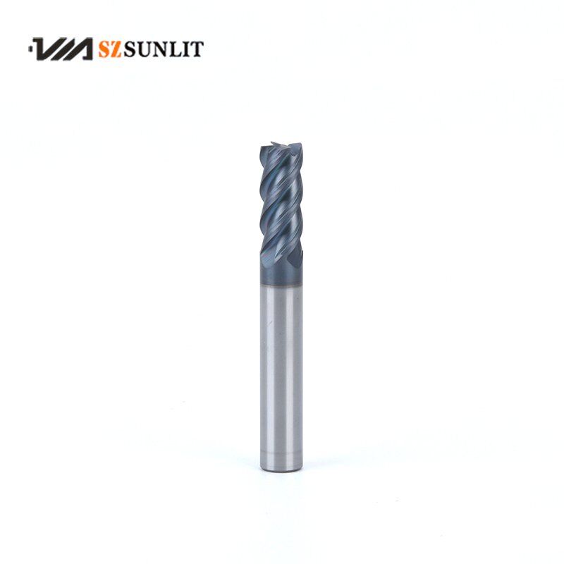Carbide Corner Radius End Mills 4 Flute HRC50 fine working for steel